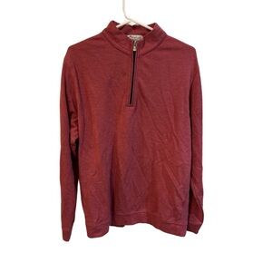Peter Millar Men's Burgundy Zip-Up Sweater